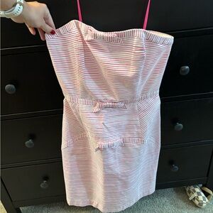 Vineyard Vines Pink and White Dress